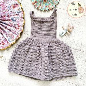CROCHET PATTERN PDF- Dottie Dress, Baby Dress, Dress Pattern, Pinafore Pattern, Crochet Overalls, Crochet, Pattern, Crochet Dress, Baby Girl