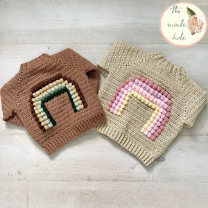 CROCHET PATTERN PDF- Over The Rainbow Cardigan/ Crochet Cardigan/ Crochet Sweater/ Crochet Jumper/ Baby Sweater/ Kids Sweater/ Unisex/ Baby