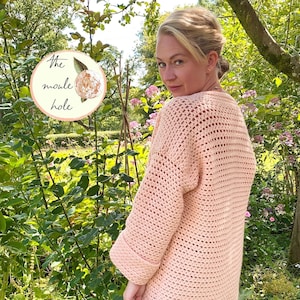 CROCHET PATTERN PDF-Mama Sweet Cecilia Cardigan/Women's Cardigan/ Beginner Pattern/ Easy Pattern/ Crochet Cardigan/ Long Sweater/ Cozy