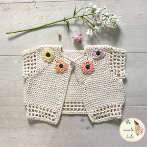 CROCHET PATTERN PDF- Flower Fairy Shrug/Crochet Shrug/Crochet Bolero/ Baby Crochet/ Toddler Crochet/ Summer Cardigan/ Girl's Crochet/ Easy