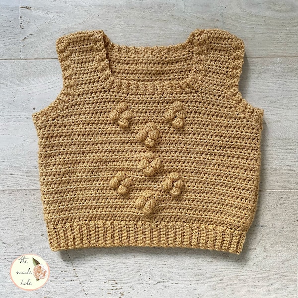 CROCHET PATTERN PDF- Charlie Vest/ Crochet Sweater Vest/ Baby Vest