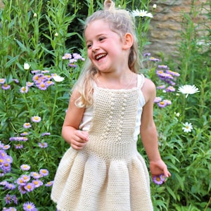 CROCHET PATTERN PDF-The Countryside Pinafore/ Crochet Dress Pattern/ Crochet Skirt/ Crochet Pinafore/ Beginner Crochet/ Easy Crochet