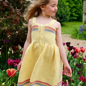 Padrão de vestido de crochê arco-íris: para meninas iniciantes (padrão em PDF)