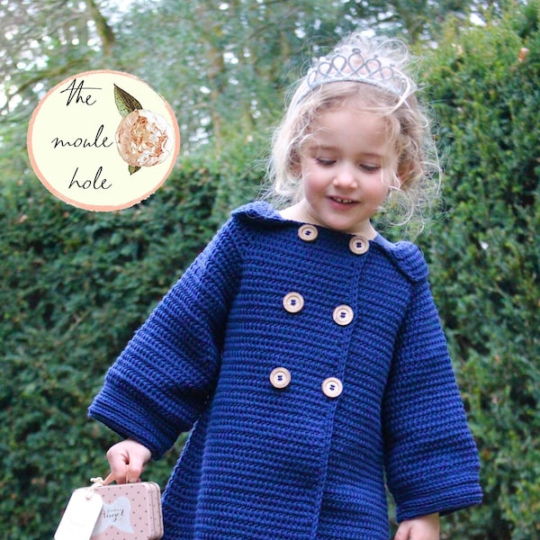 CROCHET PATTERN PDF- Mia Coat/ Crochet Sweater/ Crochet Jacket/ Crochet Jumper/ Baby Coat/ Crochet for Baby/ 6 months to 10 years