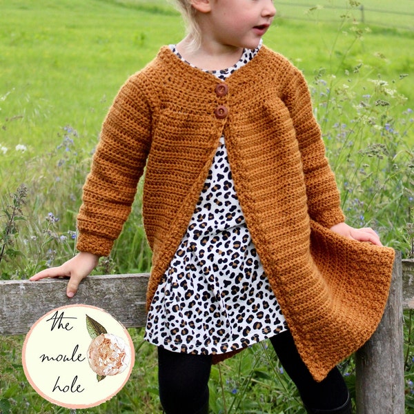 CROCHET PATTERN PDF-Juniper Jacket/Crochet Sweater Pattern/Crochet Pattern Worsted Yarn/ Crochet Coat Pattern/ Beginner Crochet Pattern