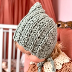 Henrietta Bonnet Crochet Pattern: Baby Pixie Bonnet (PDF)