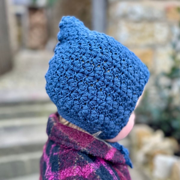 CROCHET PATTERN PDF- Hayden Bonnet, Crochet Pixie Baby Bonnet