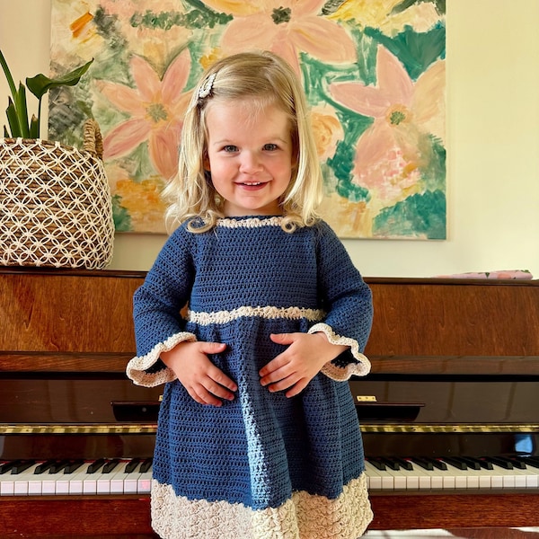 CROCHET PATTERN PDF- Winnie Crochet Dress/ Baby Dress/ Toddler Dress/ Girl's Dress