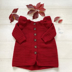 CROCHET PATTERN PDF- Poppy Coat//Crochet Coat//Crochet Sweater//Crochet Jacket// Kids Crochet