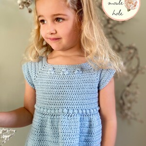 CROCHET PATTERN PDF-Snowberries Dress//Crochet Dress// Baby Crochet// Baby Dress Pattern// Easy Crochet Pattern image 6