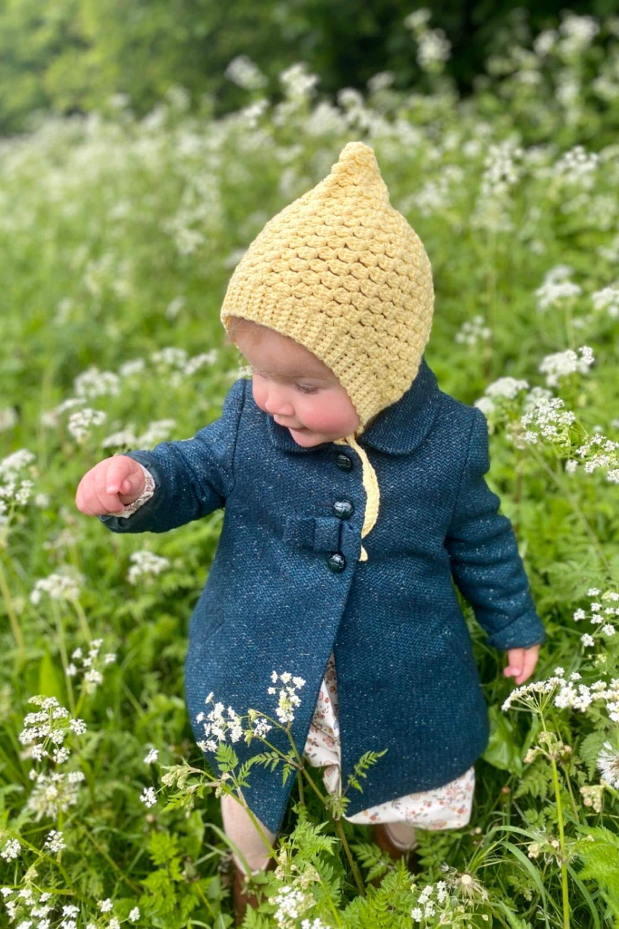39 Crochet Bonnet Patterns with Pixie, Bella, and Bunny Styles 39 Bobby Bonnet Baby & Toddler Pixie Bonnet 0-3m-5y