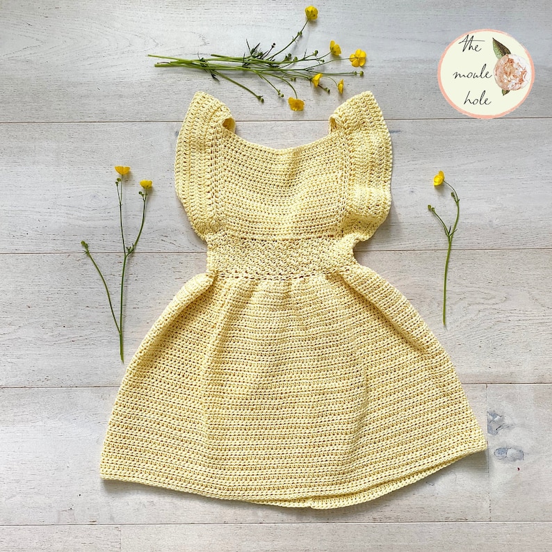 CROCHET PATTERN PDF-Flower Child Dress//Crochet Dress Pattern//Crochet Pattern Girls//Crochet Pattern Baby//Summer Crochet Pattern// image 2