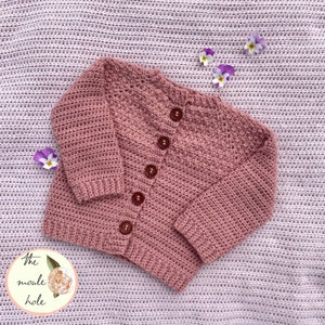 CROCHET PATTERN PDF- The Kennedy Cardigan/ Crochet Baby Sweater/ Boy&#39;s Crochet Sweater