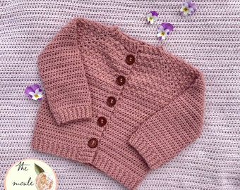 CROCHET PATTERN PDF- The Kennedy Cardigan/ Crochet Baby Sweater/ Boy's Crochet Sweater