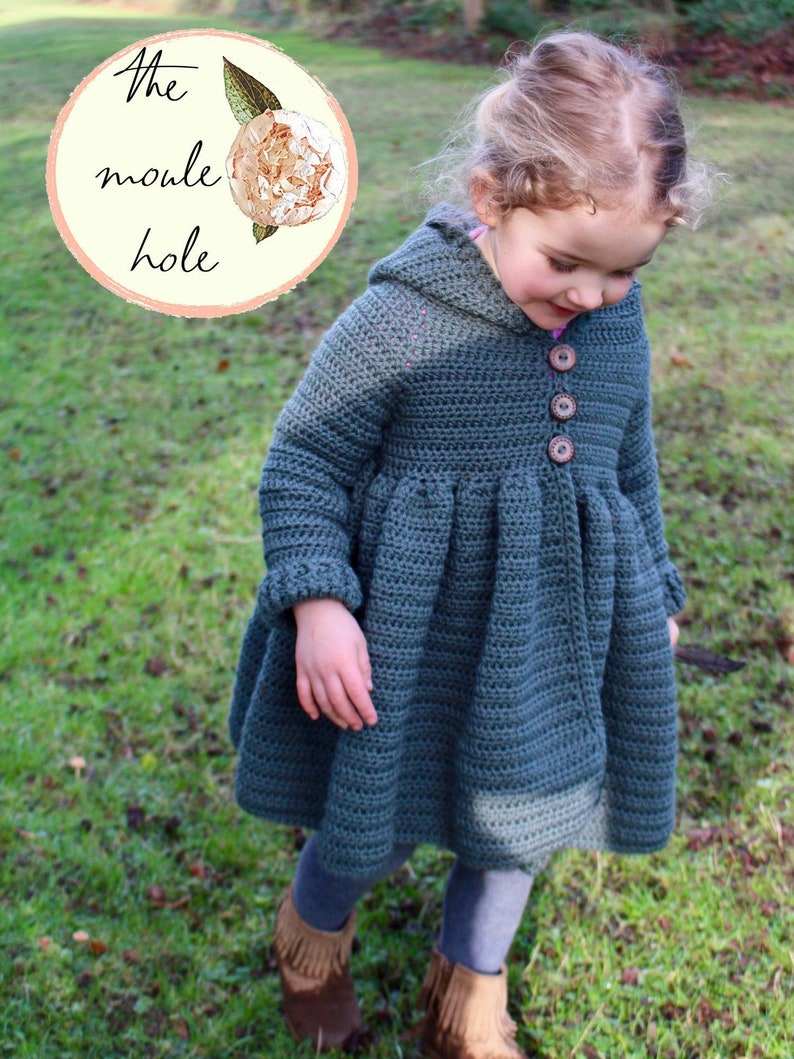 CROCHET PATTERN PDF-Magdalena Jacket//Crochet Coat Pattern//Crochet Jacket/Crochet Hoodie/Crochet Dress/ Girl's Crochet/Beginner Crochet image 4