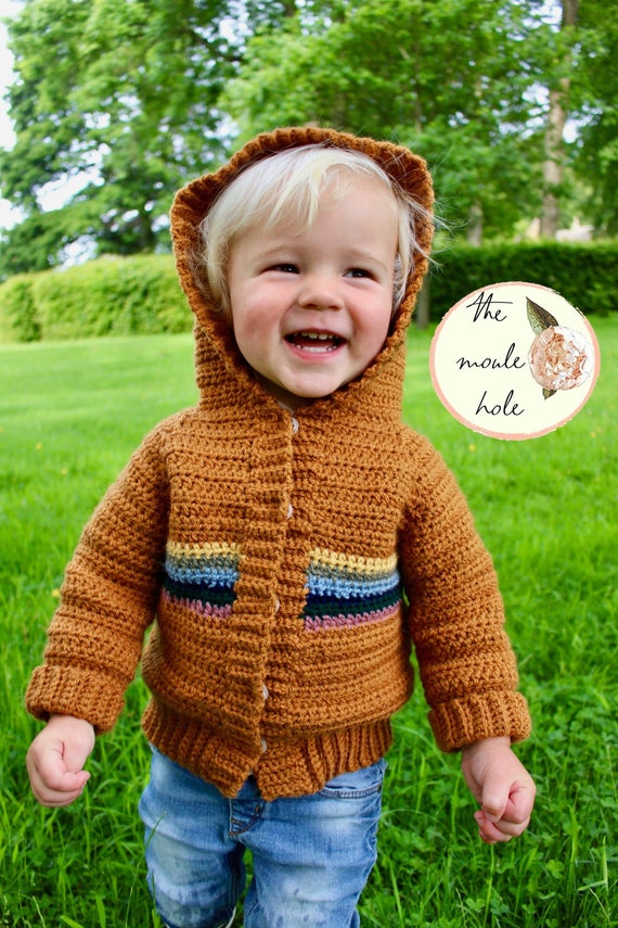 Crochet baby hoodie sale