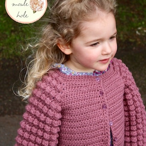 CROCHET PATTERN PDF Flappy Sleeve Cardigan/Crochet Sweater Pattern/Crochet Bobble Stitch//Crochet Jumper Pattern// Crochet Cardigan Pattern image 6