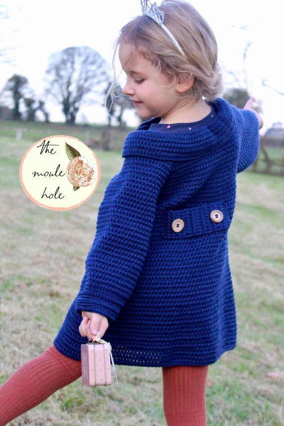 CROCHET PATTERN PDF Mia Coat Crochet Sweater Crochet Jacket Crochet Jumper Baby Coat Crochet for Baby 6 Months to 10 Years Etsy Sweden