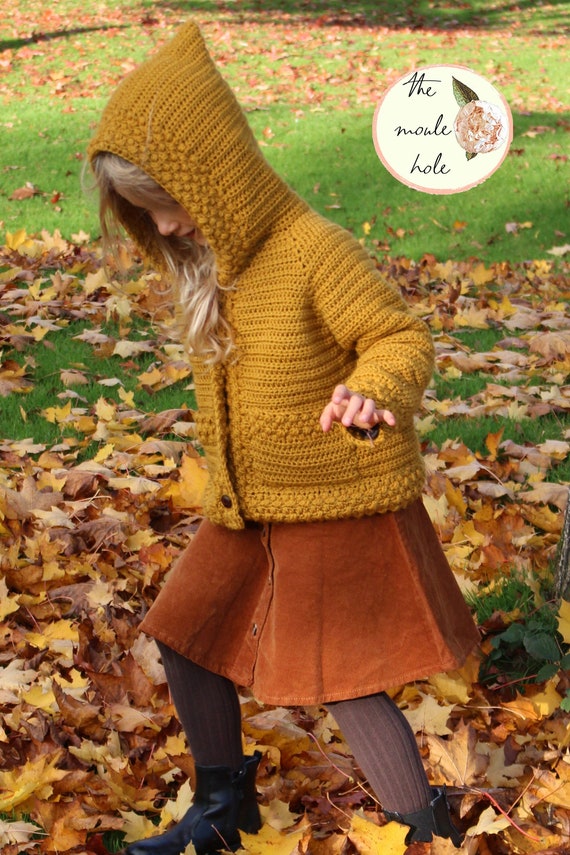 Crochet Hoodie Pattern: Jessy Baby Sweater, Unisex Jacket (PDF Pattern)