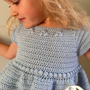 CROCHET PATTERN PDF-Snowberries Dress//Crochet Dress// Baby Crochet// Baby Dress Pattern// Easy Crochet Pattern image 4