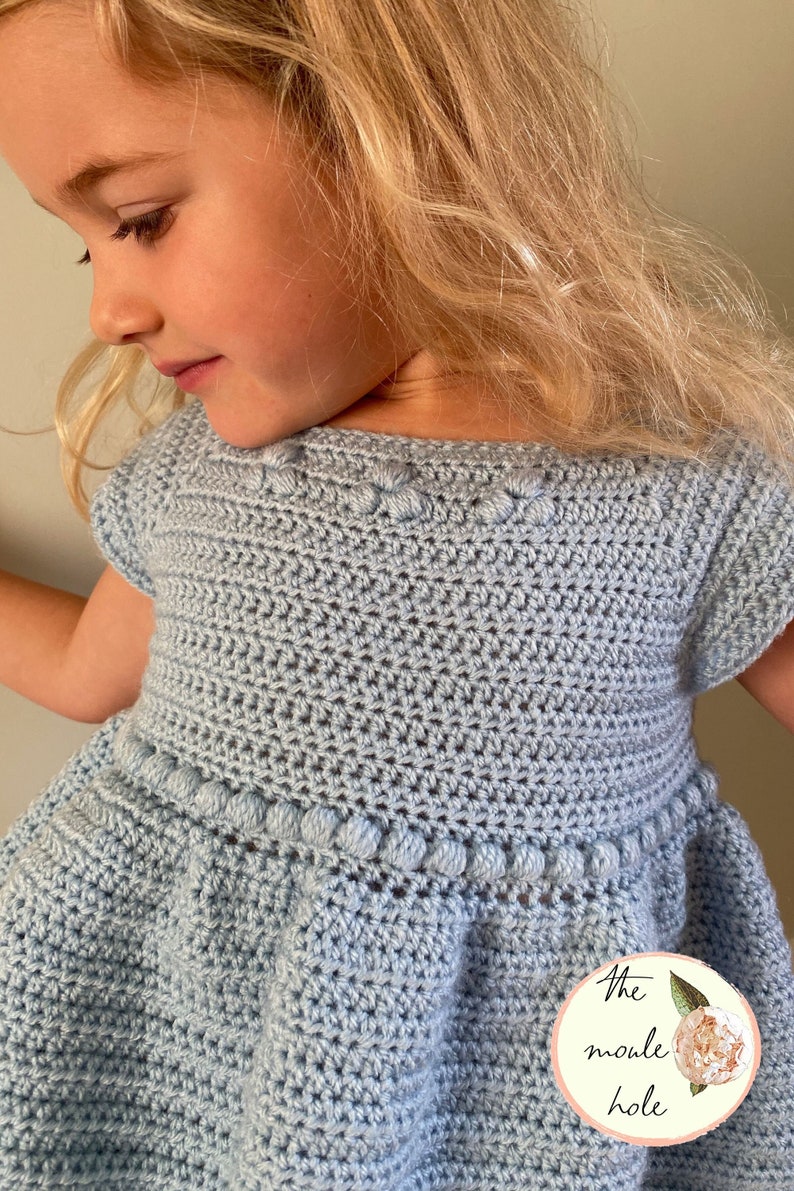 CROCHET PATTERN PDF-Snowberries Dress//Crochet Dress// Baby Crochet// Baby Dress Pattern// Easy Crochet Pattern image 4