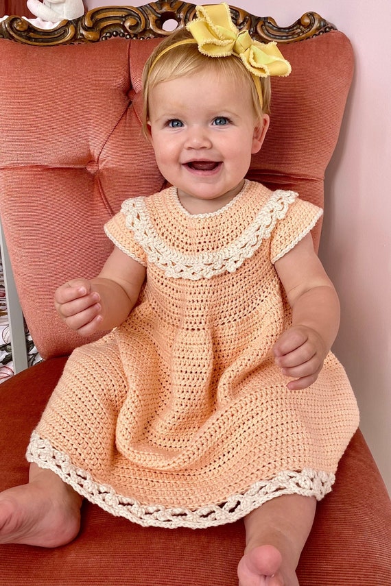 PATRON DE CROCHET PDF Vestido Ophelia Vestido de Bebe a Crochet Vestido de Nina a Crochet Etsy Mexico