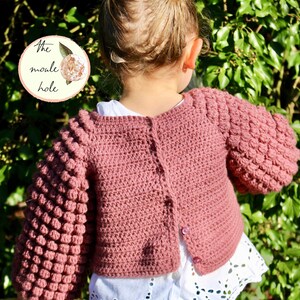 CROCHET PATTERN PDF Flappy Sleeve Cardigan/Crochet Sweater Pattern/Crochet Bobble Stitch//Crochet Jumper Pattern// Crochet Cardigan Pattern image 9