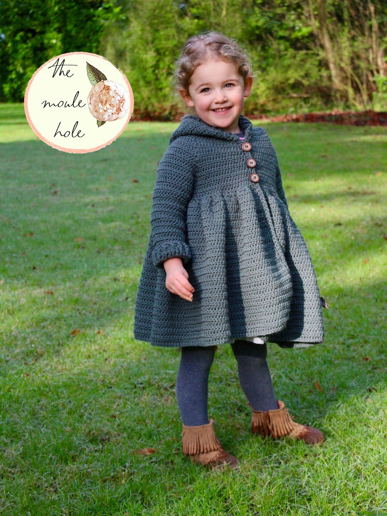 CROCHET PATTERN PDF-Magdalena Jacket//Crochet Coat Pattern//Crochet Jacket/Crochet Hoodie/Crochet Dress/ Girl's Crochet/Beginner Crochet image 8