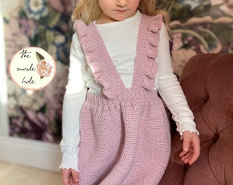 CROCHET PATTERN PDF-Patsy Pinafore/Crochet Pinafore Pattern/Crochet Skirt Pattern/Baby Crochet Pattern/Toddler Crochet/ 9months to 10 years