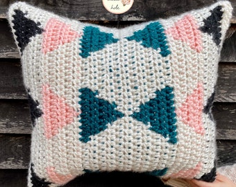 CROCHET PATTERN PDF- Triad Pillow/ Crochet Homeware/ Crochet Pillow