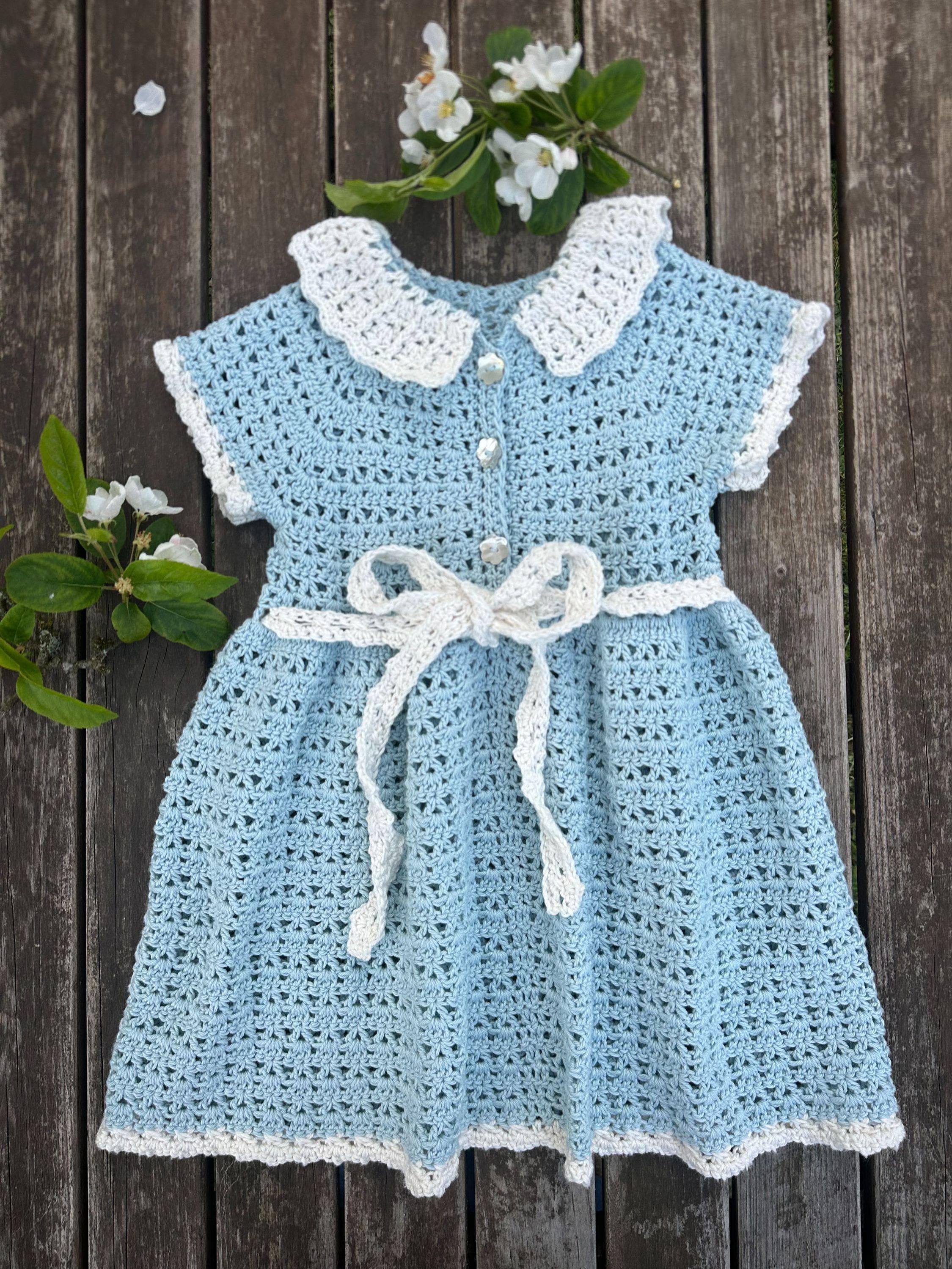 Alice Crochet Dress Pattern  Baby Girl Peter Pan Collar (PDF Pattern) -  Etsy