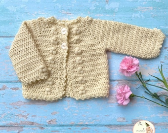 CROCHET PATTERN PDF- Beatrice Cardigan/ Baby Cardigan