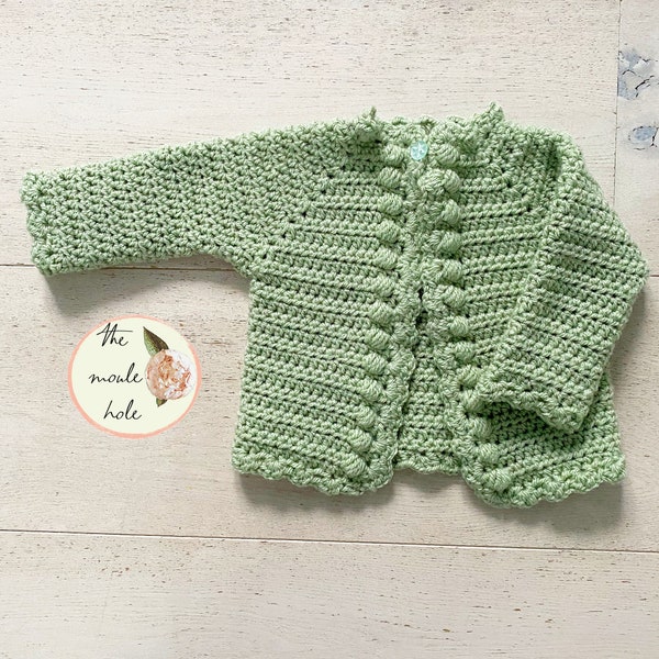 CROCHET PATTERN PDF- Willow Cardigan/ Beginner Cardigan Pattern/ Easy Crochet Pattern/ Quick Baby Cardigan/ Fast Crochet Pattern/ Baby Gift