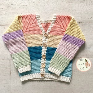 CROCHET PATTERN PDF-Carousel Cardigan//Crochet Cardigan//Crochet Sweater//Baby Cardigan// Crochet Jumper// Unisex Sweater//Crochet Pattern