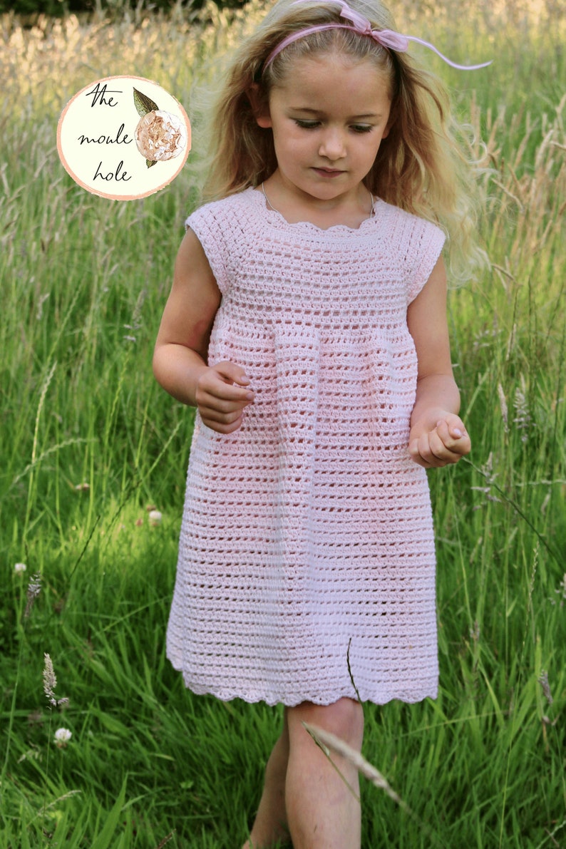 CROCHET PATTERN PDF Sweet Cecilia Dress Baby Dress 6 Months to 10 years Crochet Dress Cute Crochet Baby CrochetCrochet Pattern