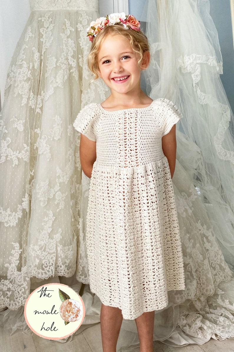 CROCHET PATTERN PDF Marion Dress/ Baby Dress/ Sizes Newborn to 12 years image 1