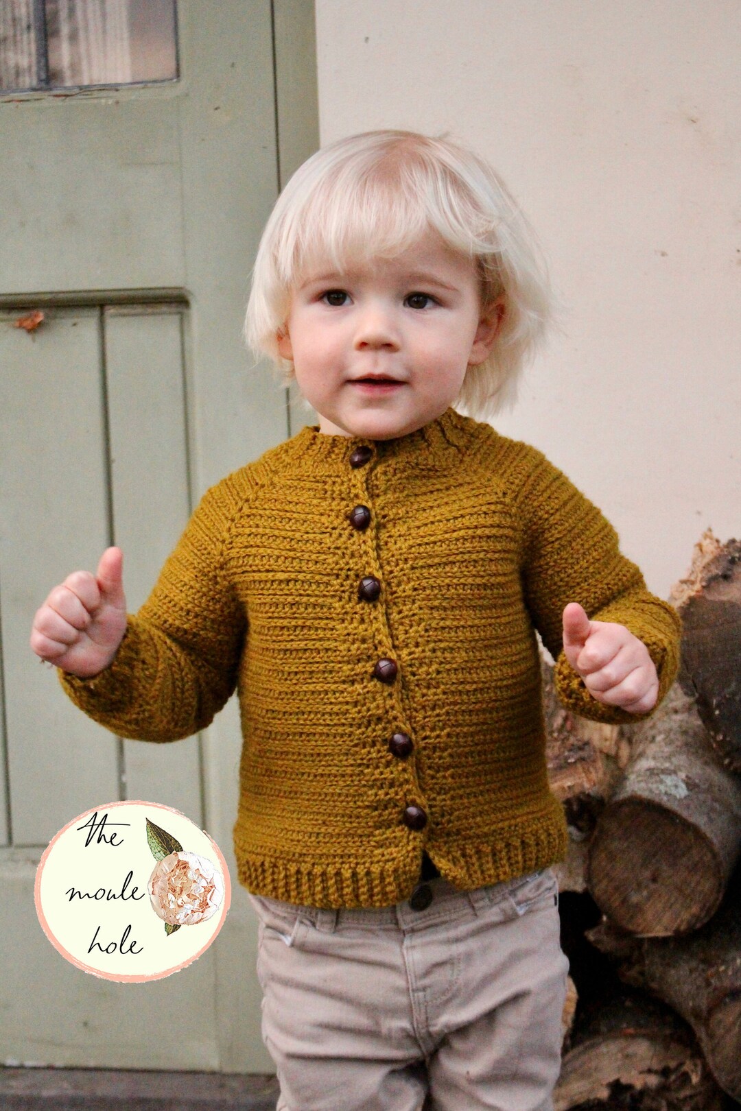 Cutie Man Cardigan Crochet Pattern PDF Boys Crochet Sweater Pattern