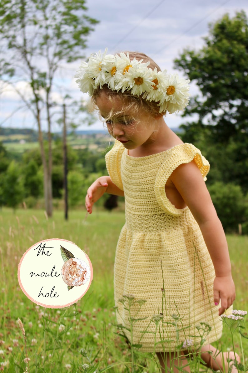 CROCHET PATTERN PDF-Flower Child Dress//Crochet Dress Pattern//Crochet Pattern Girls//Crochet Pattern Baby//Summer Crochet Pattern// image 4