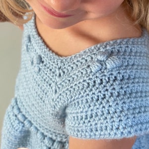 CROCHET PATTERN PDF-Snowberries Dress//Crochet Dress// Baby Crochet// Baby Dress Pattern// Easy Crochet Pattern image 5