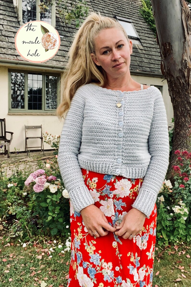 Juliette Cardigan Crochet Pattern PDF Women's Cropped Summer Sweater