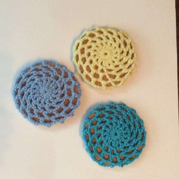 Set of 3 Crochet Bun Holder, Ballerina Bun Cover, dance recital gift