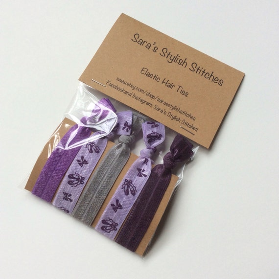 Soft Elastic Hair Ties Purple Dance Ballet Shoes Etsy