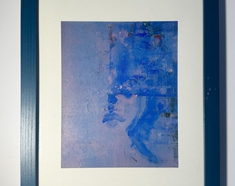 TUESDAY, blue and lavender abstract portrait