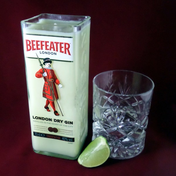 Gin bottle candle Beefeater