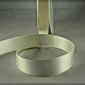 Double Satin Ribbon x 5 metre rolls 7mm Ivory / Cream