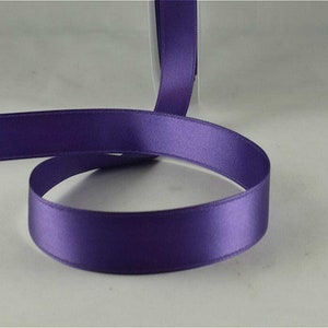 Double Satin Ribbon x 5 metre rolls 15mm Purple