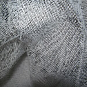 Tulle Netting Dress Fabric 140cm Wide 30 Colour Range -  Silver Grey