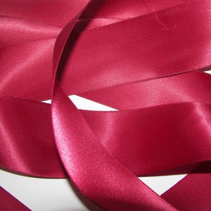Burgundy Quality Double Satin Ribbon 3mm Wide X 3 Metres