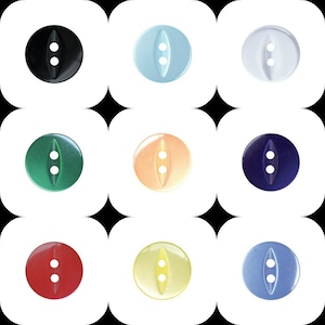 Round Fish Eye 19mm x 20 x 50 x 100 Buttons