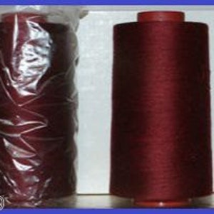 Burgundy Overlocking Sewing Machine Polyester Thread Four 5000 yard Cones